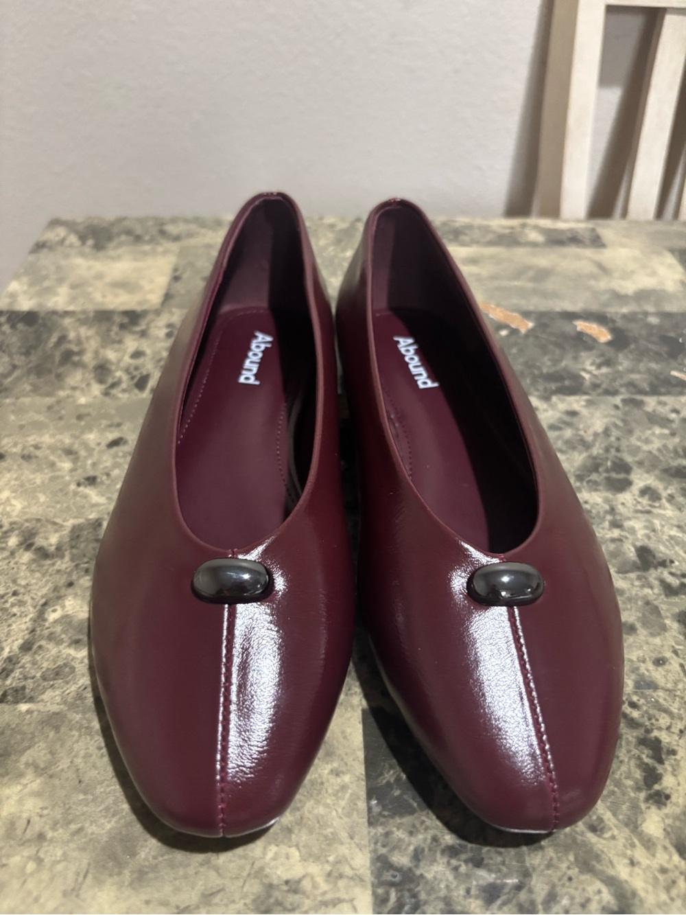 Abound Women's Wine Faux-Leather Ballet Flats